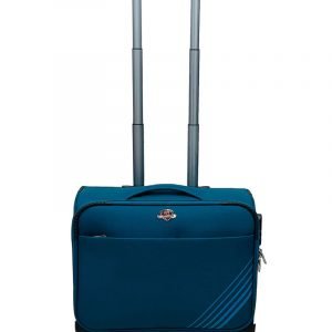 Laptop Overnighter Trolley Bag - Teal Blue