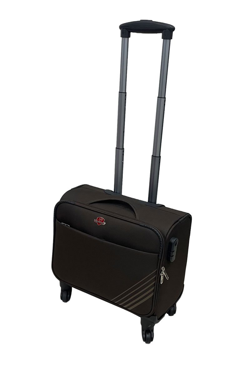 Laptop Overnighter Trolley Bag - Coffee - Image 4