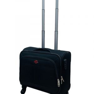 Laptop Overnighter Trolley Bag - Black